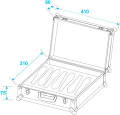 Mikrofone Flightcase Road 7 (Schwarz)