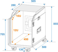 ROADINGER Special Combo Case LS5 Laptop-Schreibtisch, 12U