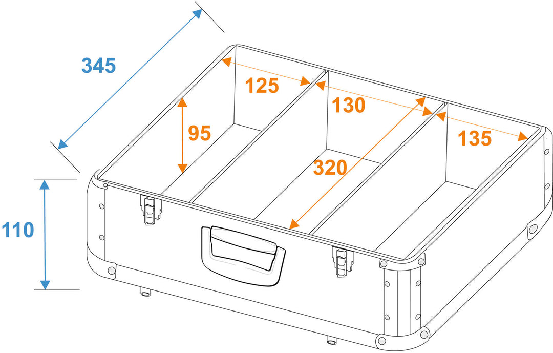 ROADINGER CD Case ALU digitale Buchung abgerundet blau