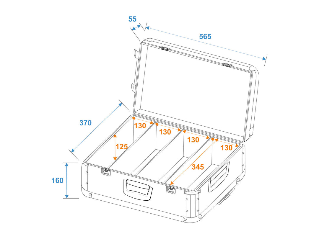 ROADINGER CD-Koffer schwarz für 120 CDs mit Trolley