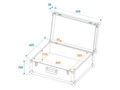 ROADINGER Universal Case Tour Pro 54x42x25cm schwarz