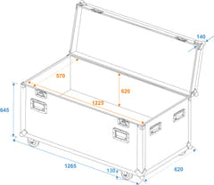 ROADINGER Universal-Tourkoffer 120cm mit Rollen Pro