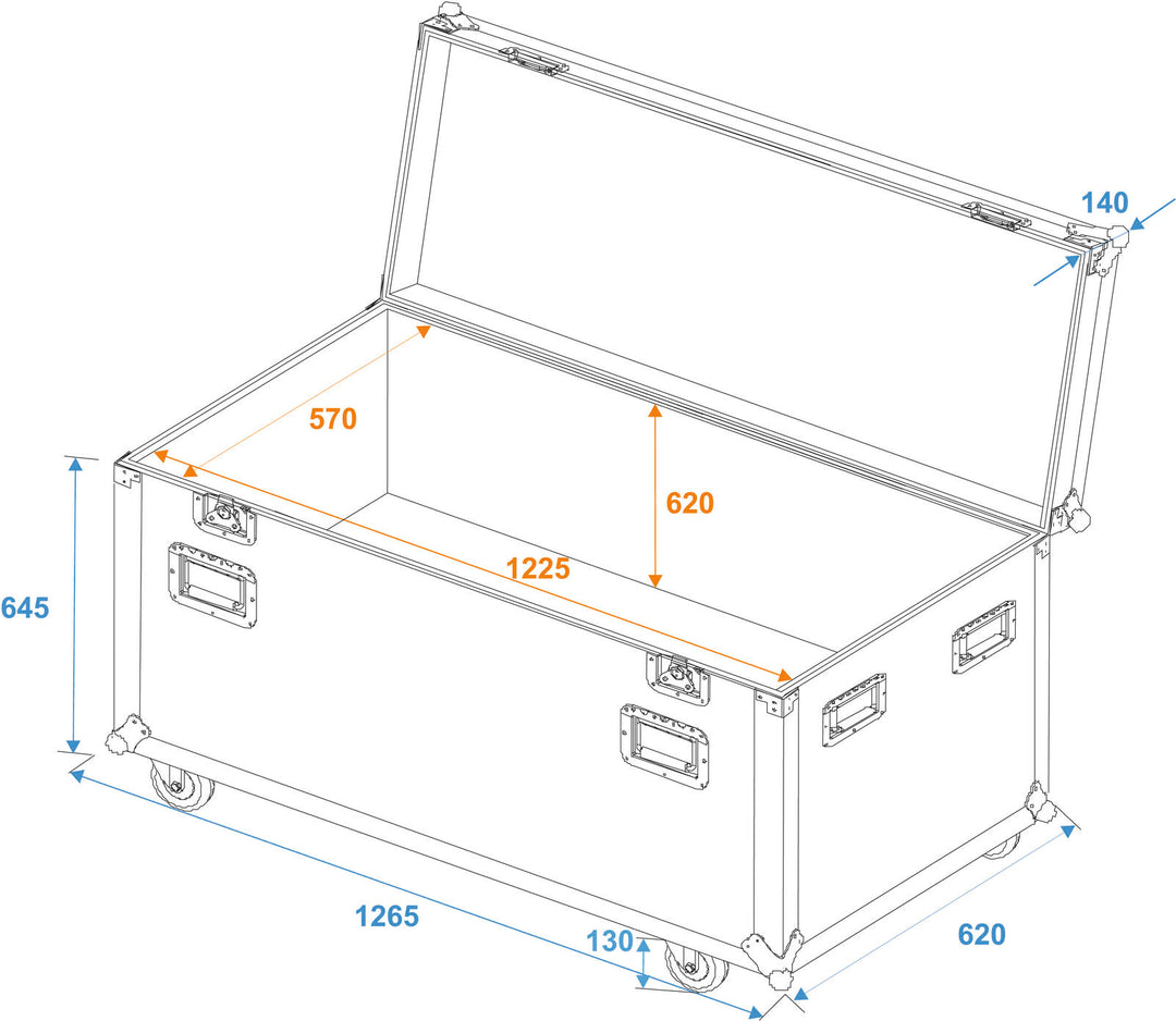ROADINGER Universal-Tourkoffer 120cm mit Rollen Pro