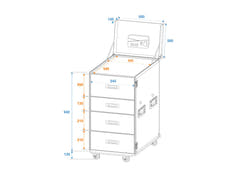ROADINGER WDS-1 Universalschubladenkoffer mit Rollen
