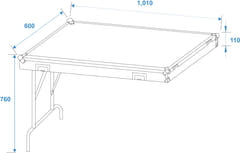 ROADINGER WDS-1 Universalschubladenkoffer mit Rollen