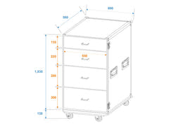 ROADINGER ODS-1 Universelles Schubladencase mit Rollen