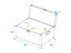 ROADINGER Universeller Transportkoffer 60x30x30cm