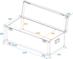ROADINGER Universeller Transportkoffer 120x40cm mit Rollen