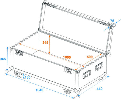 Eurolite Flightcase Pro m. Hjul (100 x 40 x 40cm)