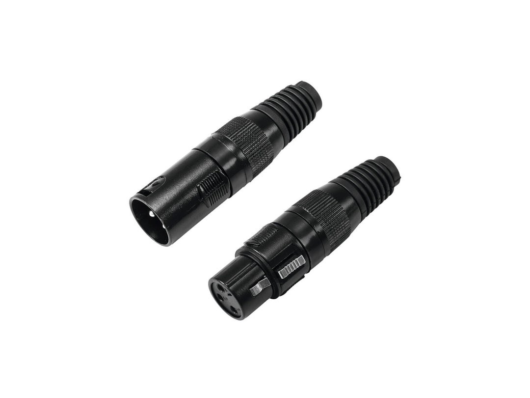 OMNITRONIC XLR Buchsen-/Stecker-set 3pin schwarzes Gehäuse 5x