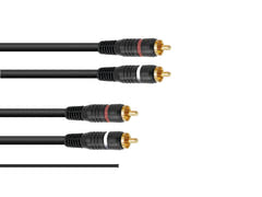 OMNITRONIC RCA Kabel 2x2 Masse 1.5m