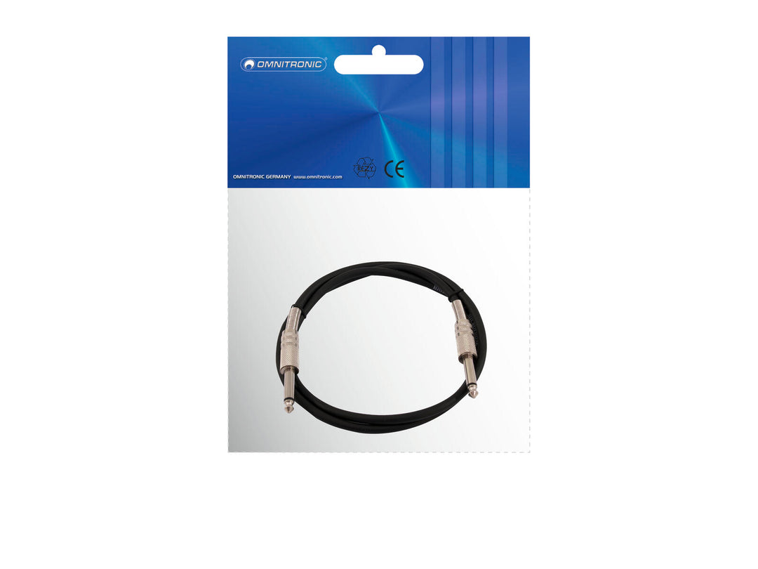 OMNITRONIC Klinkenkabel 6.3 Mono 1m bk