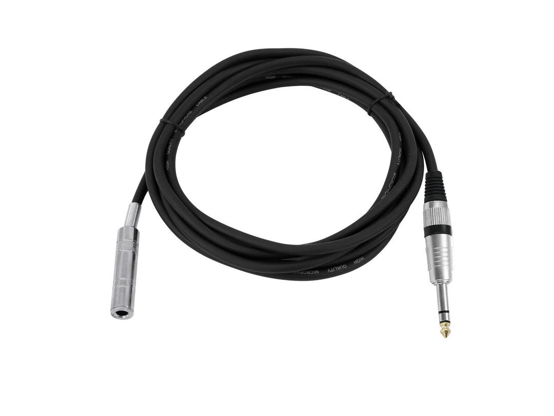 OMNITRONIC Jack-Verlängerung 6.3 Stereo 3m bk