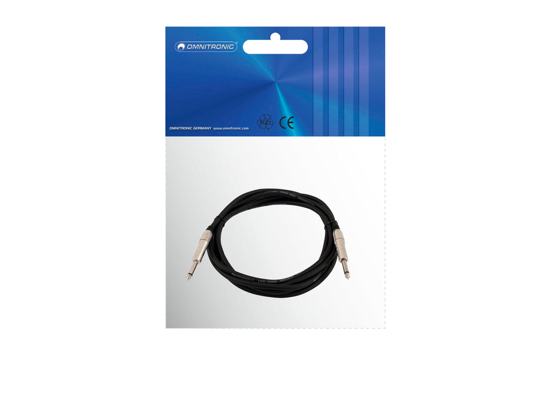 OMNITRONIC Lautsprecherkabel Jack 2x1.5 1.5m bk