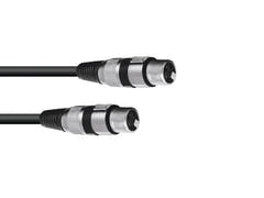 OMNITRONIC Adapterkabel XLR(F)/XLR(F) 0.2m bk