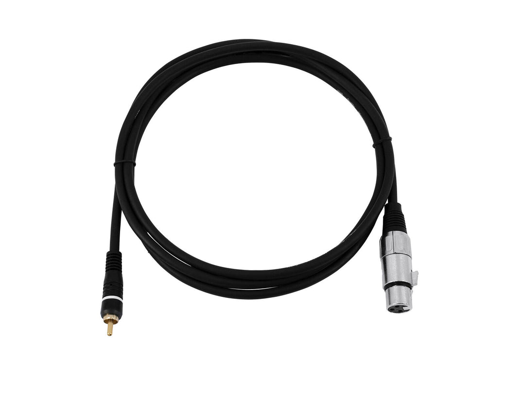 OMNITRONIC Adapterkabel RCA/XLR(F) 2m bk