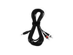 OMNITRONIC Adapterkabel 3.5-Klinke/2xRCA 6m bk