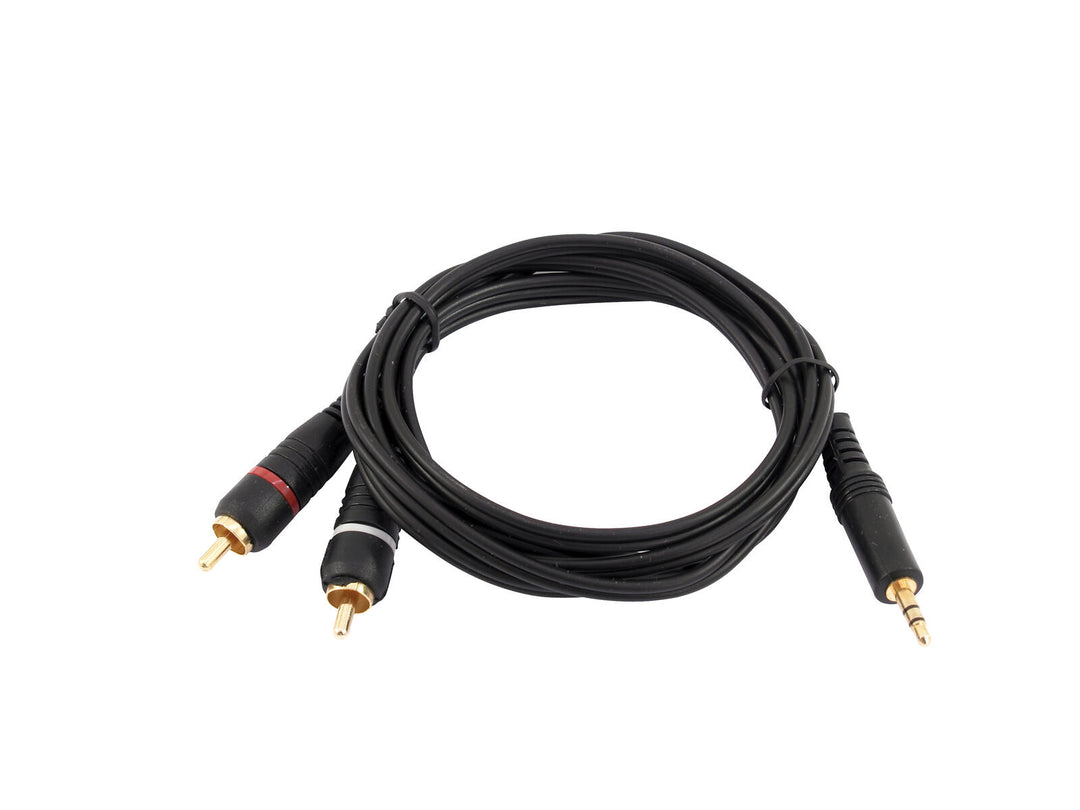 OMNITRONIC Adapterkabel 3.5 Klinke/2xRCA 3m bk