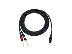 OMNITRONIC Adapterkabel 3.5 Klinke/2xKlinke 3m bk