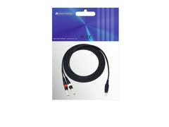OMNITRONIC Adapterkabel 3.5 Klinke/2xKlinke 3m bk