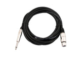 OMNITRONIC Adapter Cable XLR(F)/Jack mono 2m bk