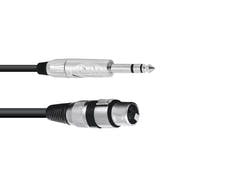 OMNITRONIC Adapterkabel XLR(F)/Jack Stereo 2m bk