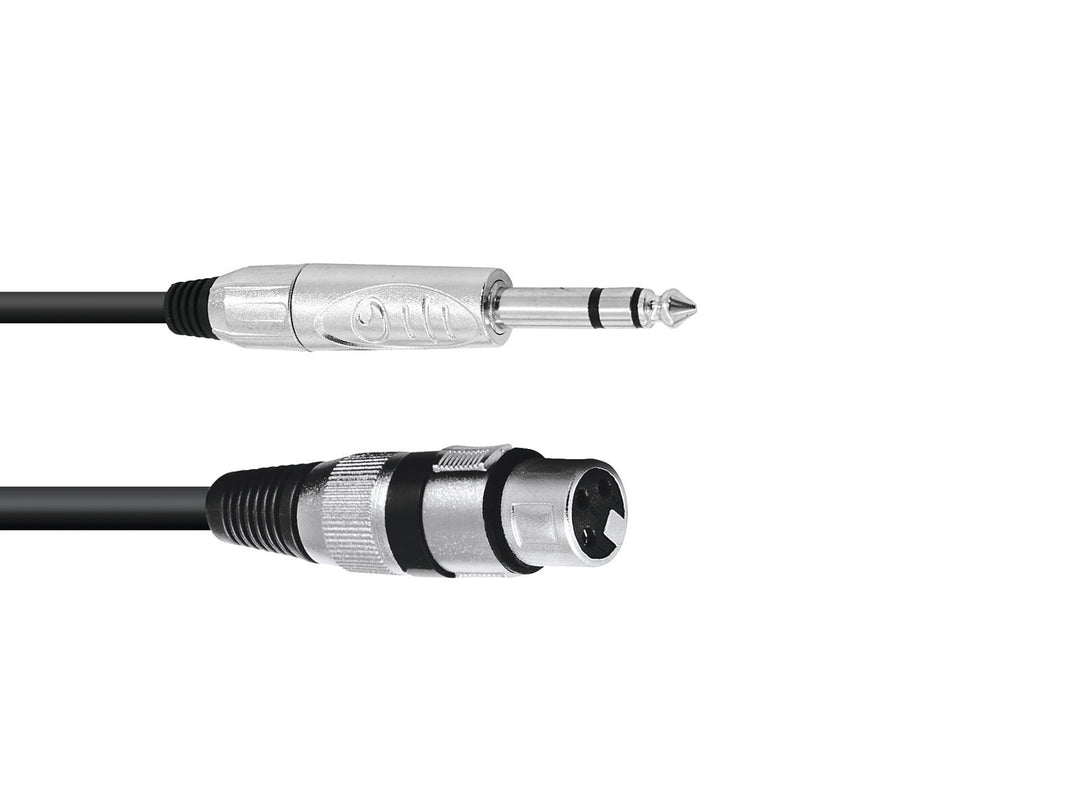 OMNITRONIC Adapterkabel XLR(F)/Jack Stereo 2m bk