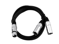 OMNITRONIC Adapterkabel XLR(F)/2xXLR(M) 1m bk