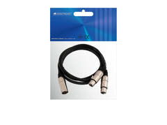 OMNITRONIC Adapterkabel XLR(M)/2xXLR(F) 0.5m bk