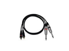 OMNITRONIC Adapterkabel 2xJack/2xRCA 1m bk