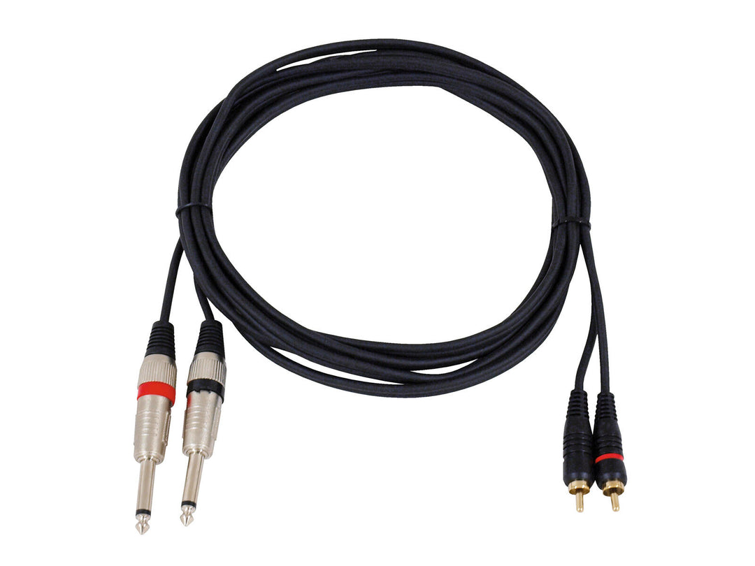 OMNITRONIC Adapterkabel 2xKlinke/2xRCA 3m bk