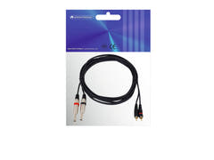 OMNITRONIC Adapterkabel 2xKlinke/2xRCA 3m bk