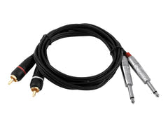 OMNITRONIC Adapterkabel 2xKlinke/2xRCA 6m bk