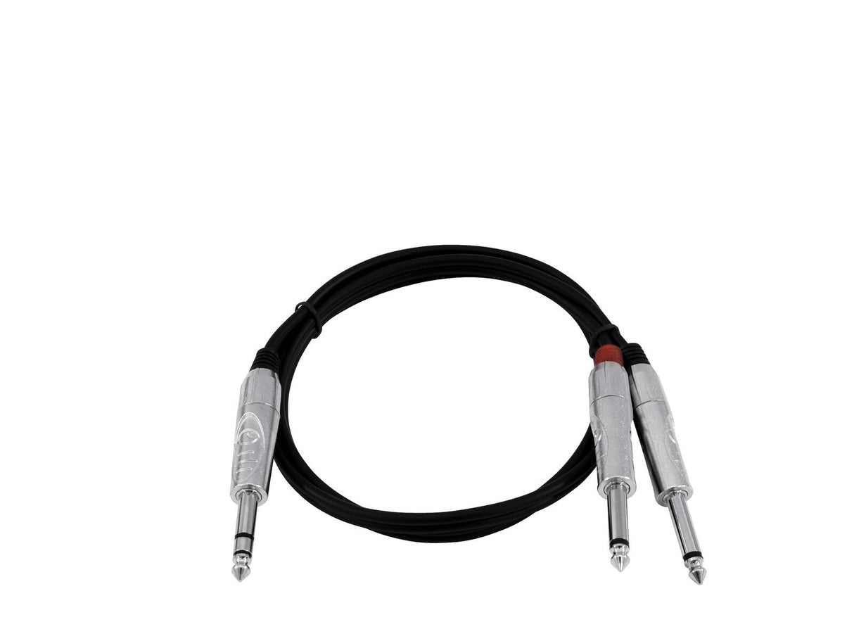 OMNITRONIC Adapter Cable Jack/2xJack 3m