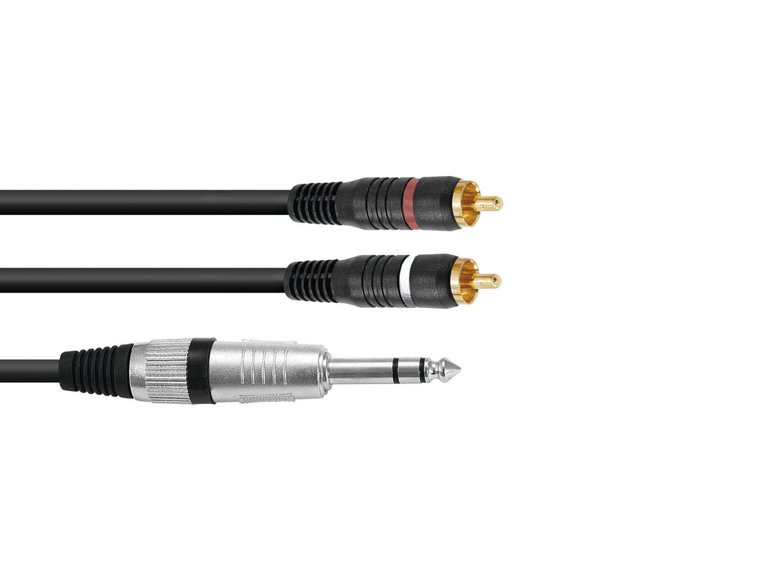 OMNITRONIC Adapterkabel Klinke stereo/2xRCA 1.5m