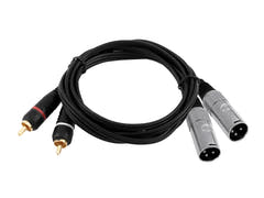 OMNITRONIC Adapterkabel 2xXLR(M)/2xRCA 3m bk