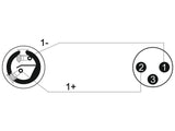 OMNITRONIC Adapter Cable Speaker(F)/XLR(M) 1m bk