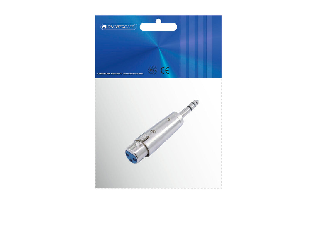 OMNITRONIC Adapter XLR(F)/Klinke(M) Stereo