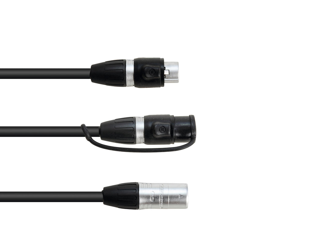 EUROLITE Adapterkabel DMX IP XLR 3-polig(m)/2xIP XLR 3-polig(f)