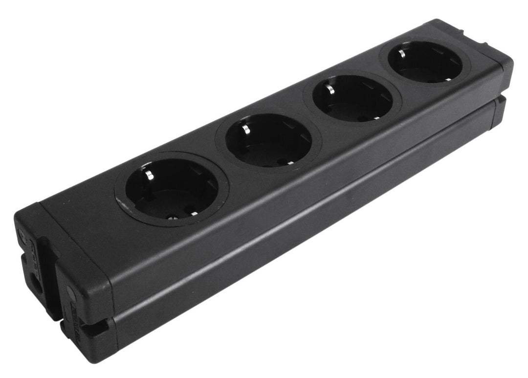 EUROLITE Verteiler 4-fach ALU bk