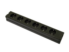 EUROLITE Verteiler 6-fach ALU bk