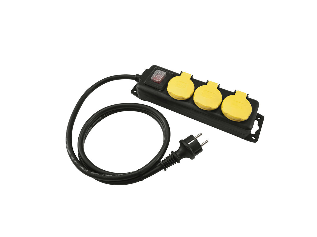 EUROLITE Verteiler 3-fach IP44 bk 5m
