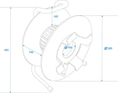SCHILL Kabeltrommel IT380.RM A=385/C=142
