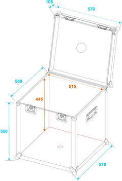 Roadinger Flightcase für Spiegelkugel (50cm)