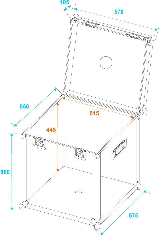 Roadinger Flightcase für Spiegelkugel (50cm)
