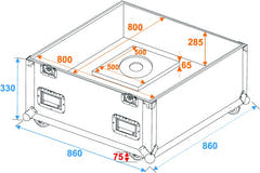 Flightcase für Spiegelkugel (75cm)