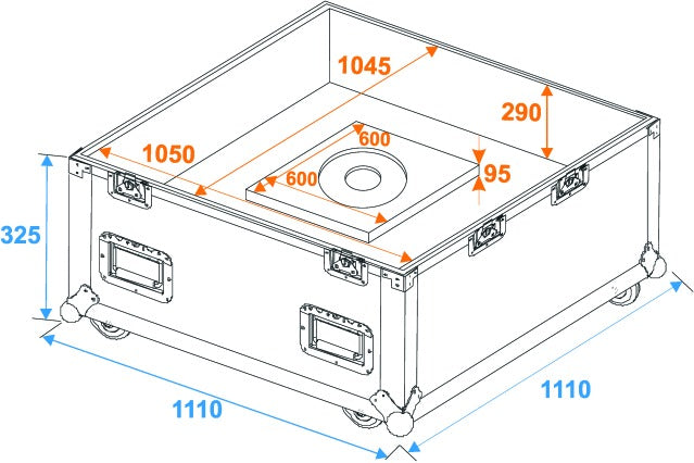 Flightcase für 75 & 100 cm Discokugel - Eurolite