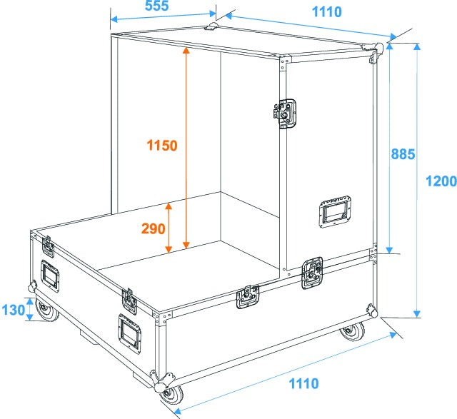 Flightcase für 75 & 100 cm Discokugel - Eurolite