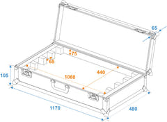 ROADINGER Flugcase EC-B252 4x LED BAR-252 RGB