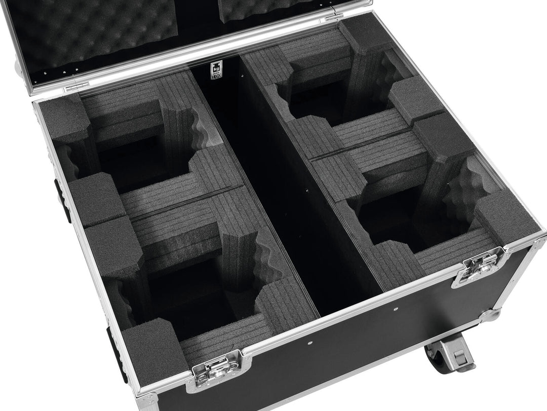 ROADINGER Flightcase 4x LED TMH-X1 Moving Head Beam mit Rollen